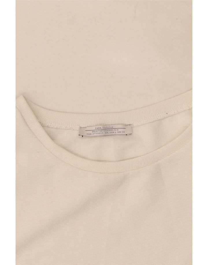 Zara Womens Off Shoulder Dress UK 10 Small White
