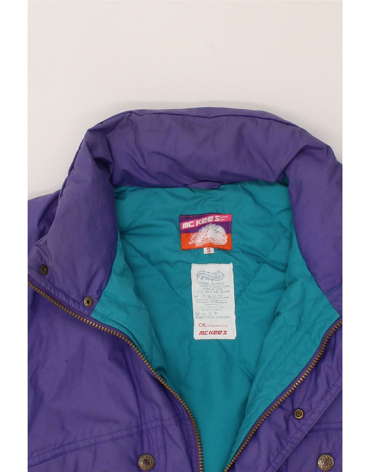 MC KEE'S Mens Padded Jacket UK 36 Small Purple Colourblock Polyester Vintage MC Kee's and Second-Hand MC Kee's from Messina Hembry 