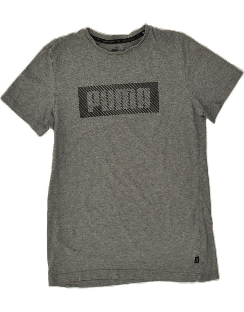 PUMA Boys Graphic T-Shirt Top 14-15 Years  Grey Cotton | Vintage Puma | Thrift | Second-Hand Puma | Used Clothing | Messina Hembry 