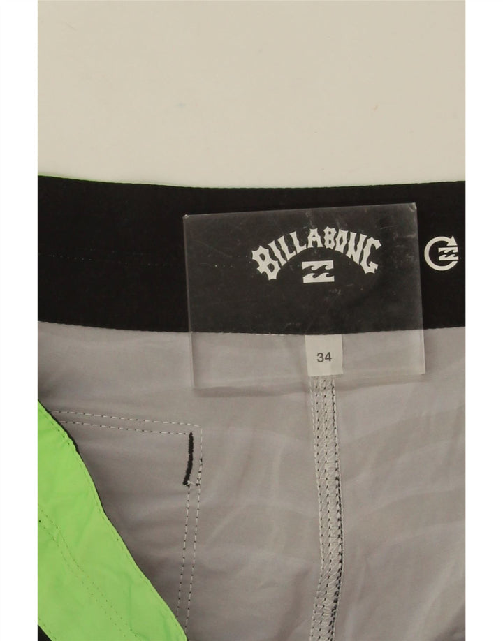 Billabong Mens Swimming Shorts Large  Black Geometric Polyester