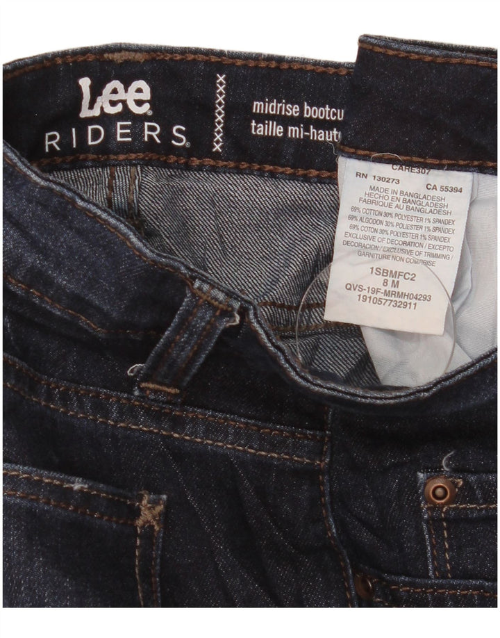 Lee Womens Riders Mid Rise Bootcut Jeans US 8 Medium W31 L32 Navy Blue