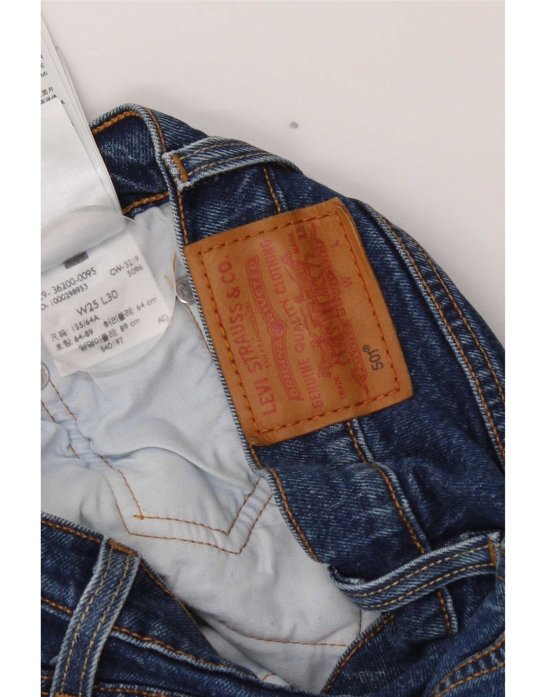 Levi's Womens 501 Denim Shorts W25 XS Blue Cotton