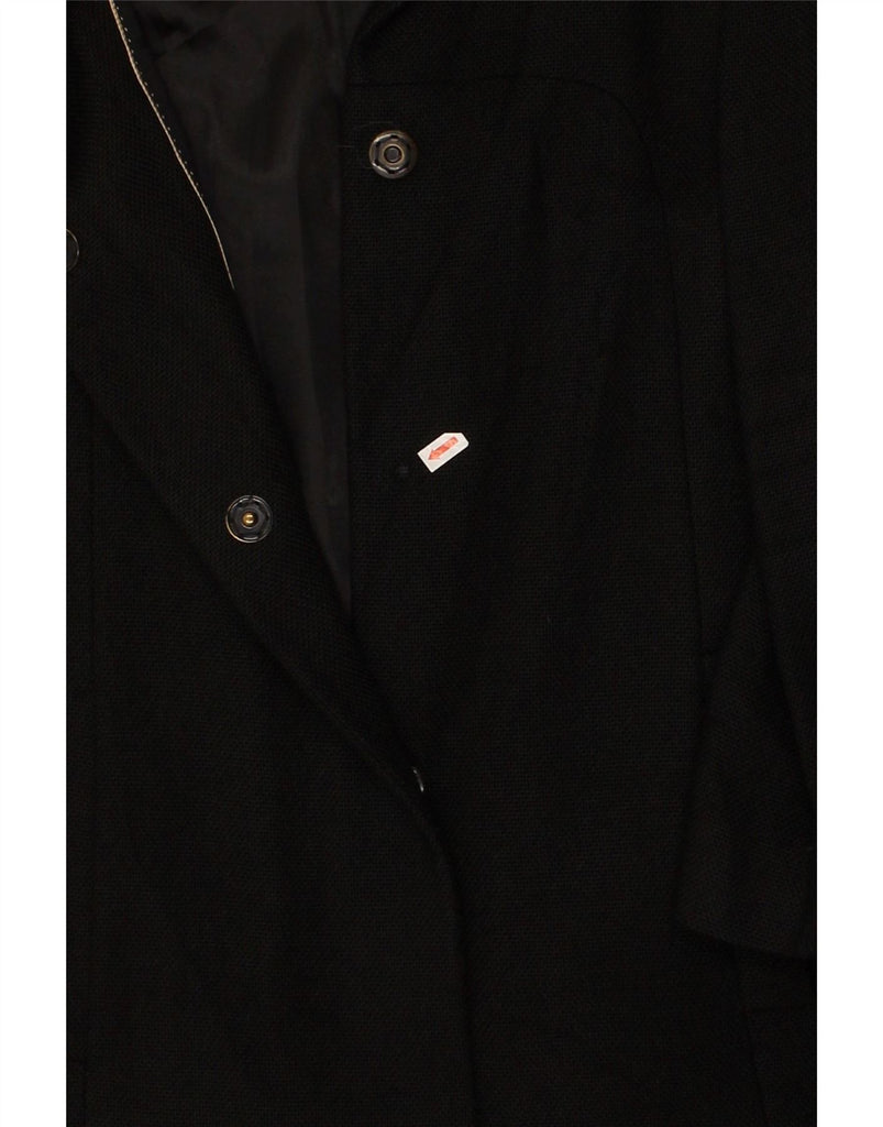 MASSIMO DUTTI Womens Overcoat EU 38 Medium Black Cotton | Vintage Massimo Dutti | Thrift | Second-Hand Massimo Dutti | Used Clothing | Messina Hembry 