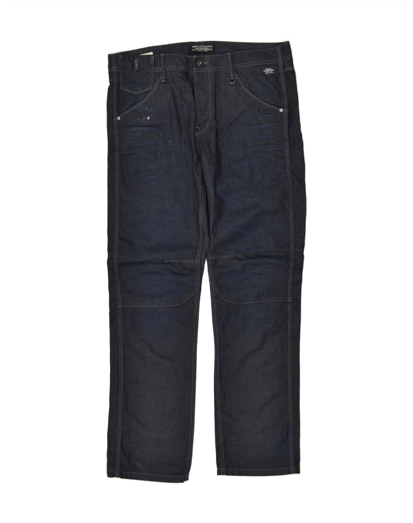 JACK & JONES Mens Straight Jeans W36 L34  Navy Blue Cotton Vintage Jack & Jones and Second-Hand Jack & Jones from Messina Hembry 