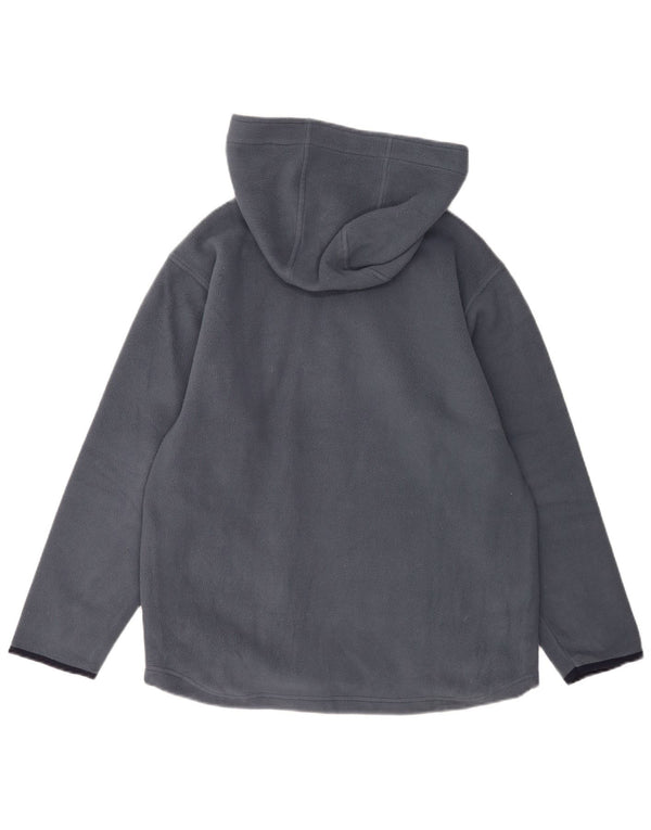 Kappa Mens Hooded Zip Neck Fleece Jumper Medium Blue Polyester