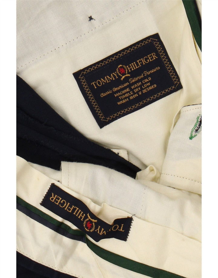 TOMMY HILFIGER Mens Pegged Chino Trousers W38 L29 Navy Blue