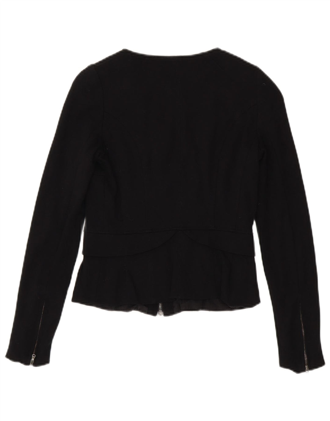 Max & Co. Womens Full Zip Blazer Jacket UK 8 Small Black Viscose