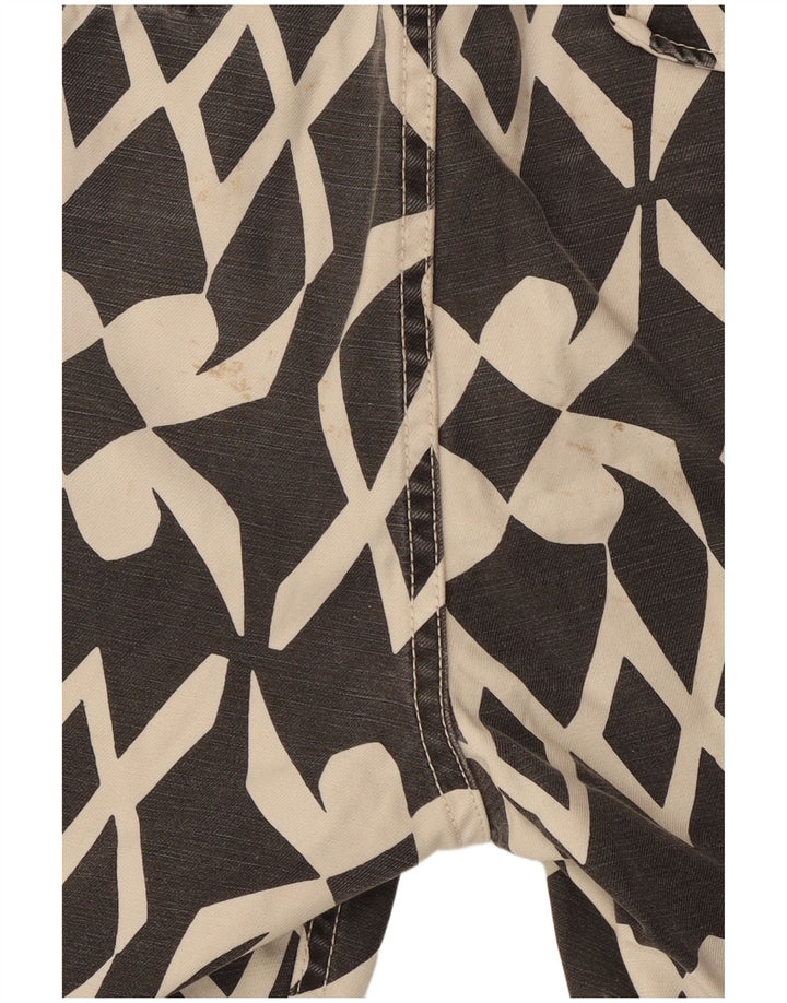 Scotch & Soda Mens Chino Shorts W30 Medium Grey Geometric Cotton