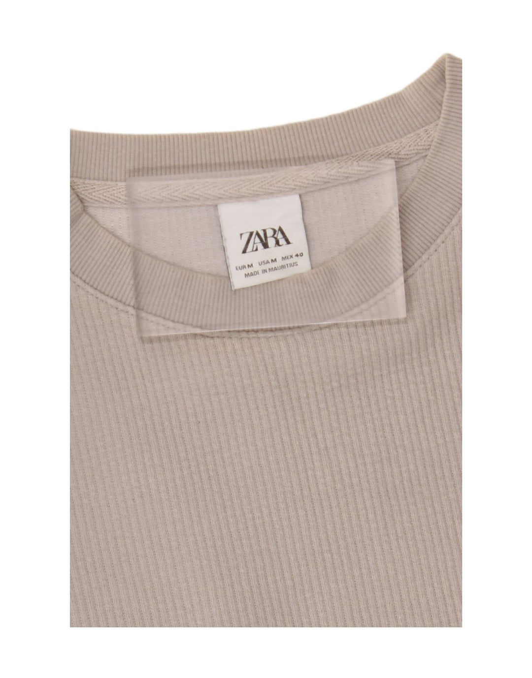 ZARA Mens Sweatshirt Jumper Medium Grey Cotton Vintage Zara and Second-Hand Zara from Messina Hembry 