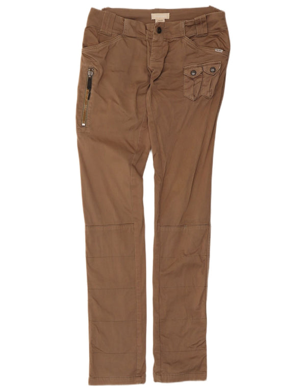 Diesel Womens Slim Cargo Trousers W28 L33 Brown Cotton