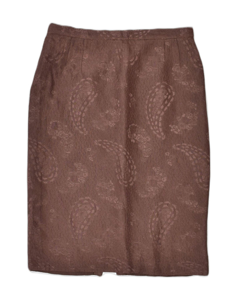 LUISA SPAGNOLI Womens A-Line Skirt IT 44 Medium W29 Brown Paisley | Vintage | Thrift | Second-Hand | Used Clothing | Messina Hembry 