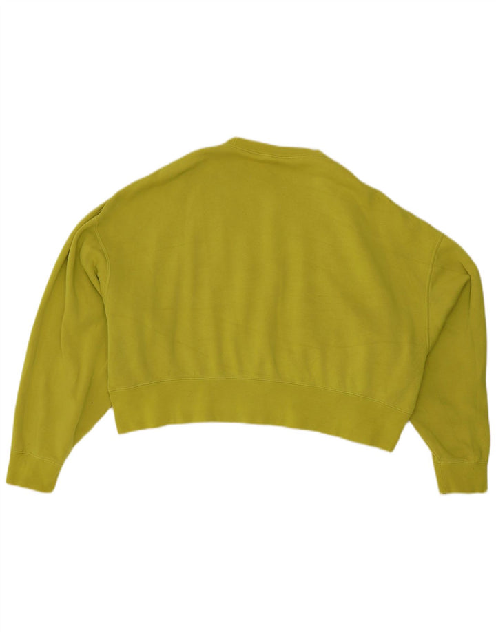 Nike Womens Crop Oversized Sweatshirt Jumper UK 10 Small Green Cotton