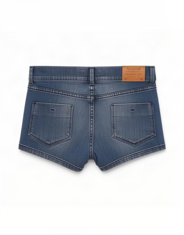 Zara Womens Denim Shorts EU 38 Small W28 Blue Cotton