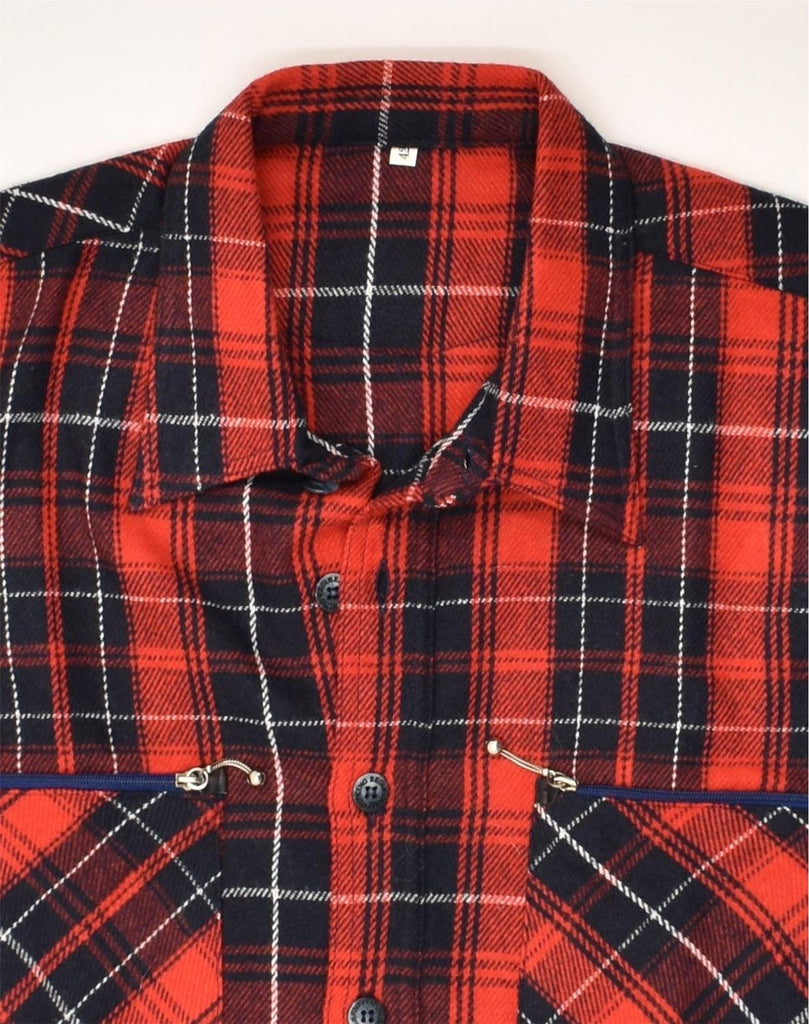 VINTAGE Mens Flannel Shirt Size 42 Large Red Check | Vintage Vintage | Thrift | Second-Hand Vintage | Used Clothing | Messina Hembry 