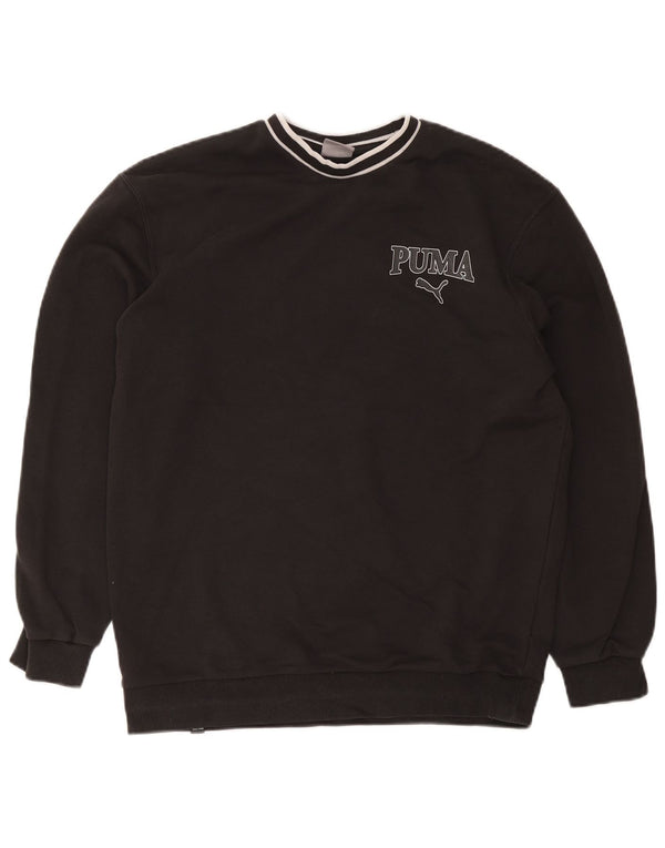 Puma Mens Graphic Sweatshirt Jumper Medium Black Sports