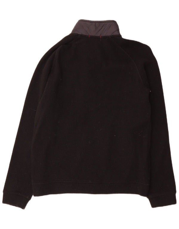 Woolrich Mens Cardigan Sweater Small Black Colourblock Wool