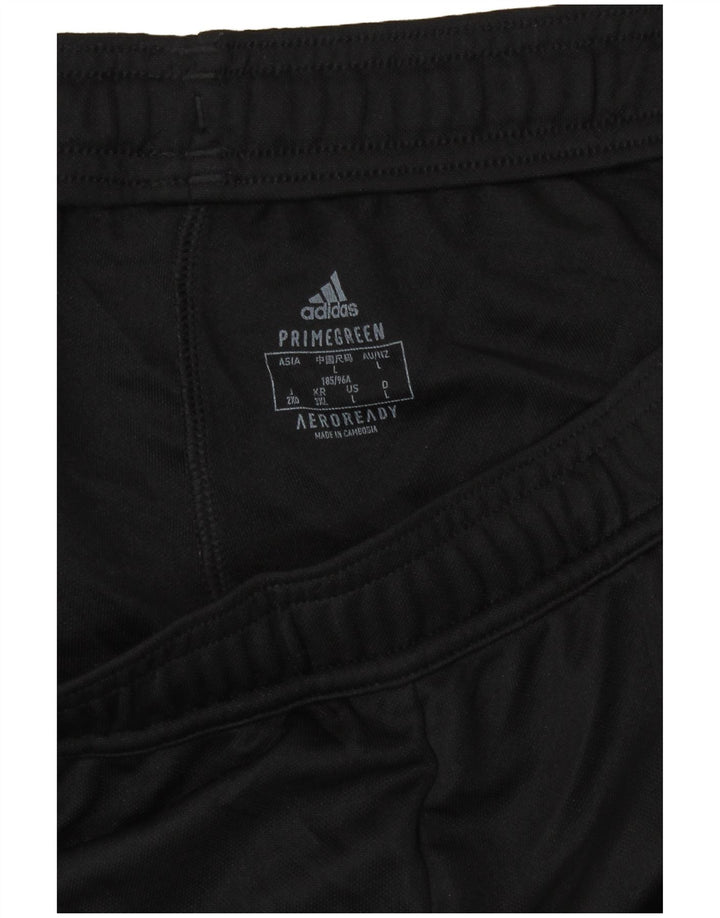Adidas Mens Aeroready Tracksuit Trousers Large Black Polyester