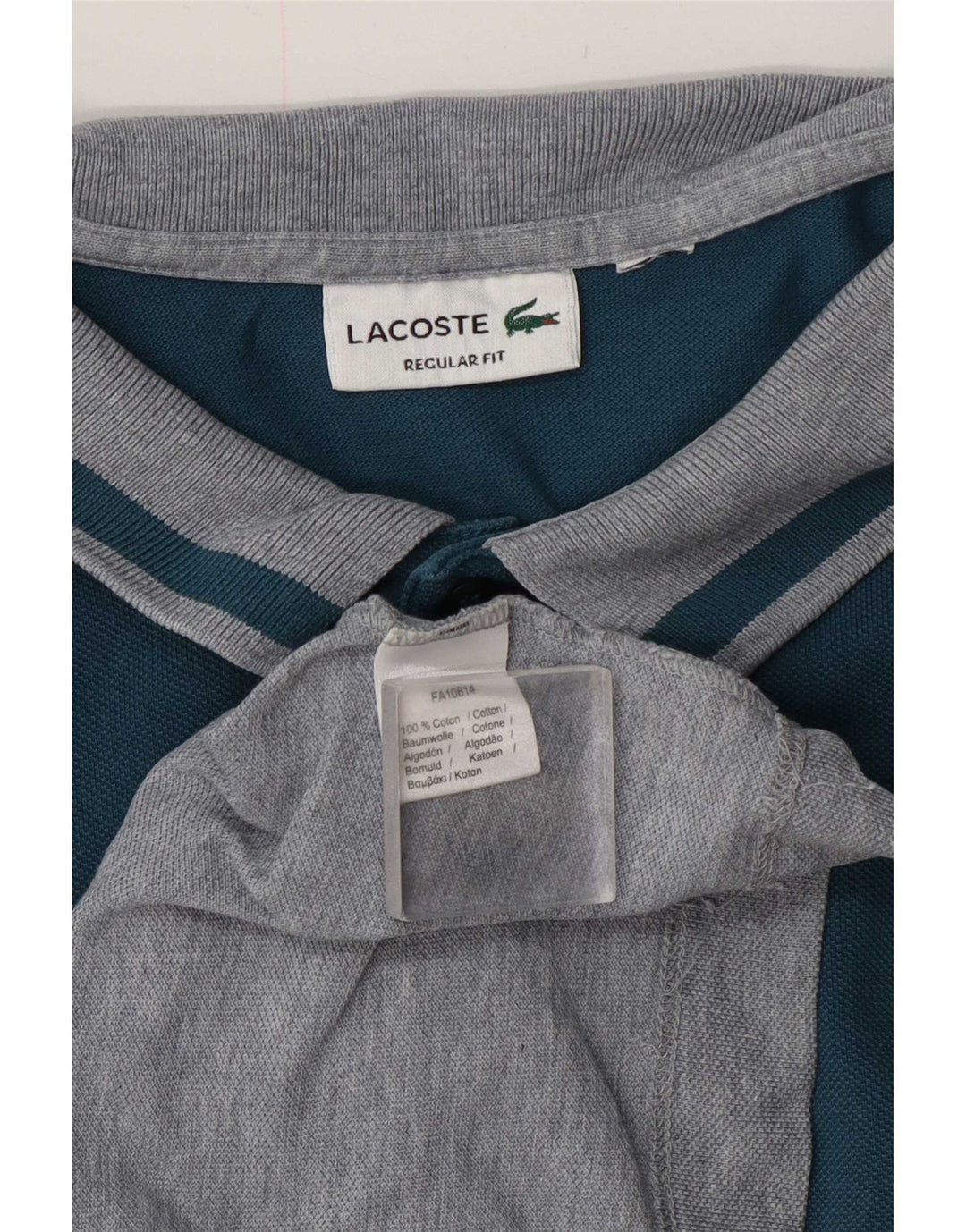 Lacoste Mens Regular Fit Polo Shirt 2XL Grey Colourblock Cotton
