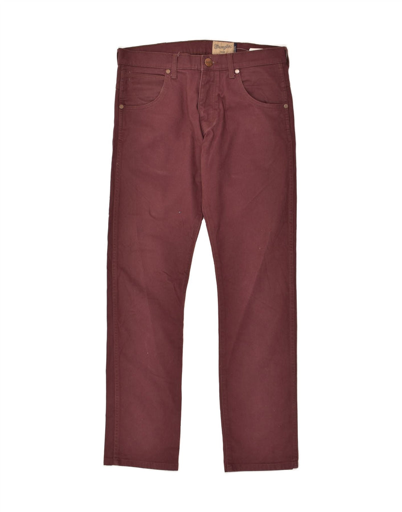 WRANGLER Mens Spencer Straight Casual Trousers W31 L32  Burgundy Cotton | Vintage Wrangler | Thrift | Second-Hand Wrangler | Used Clothing | Messina Hembry 