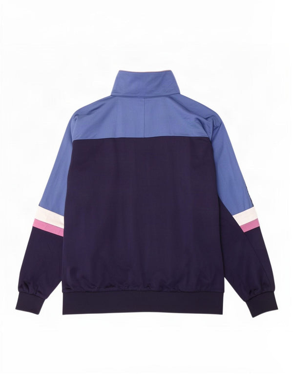 Asics Mens Graphic Tracksuit Top Jacket IT 52 Large Navy Blue Colourblock
