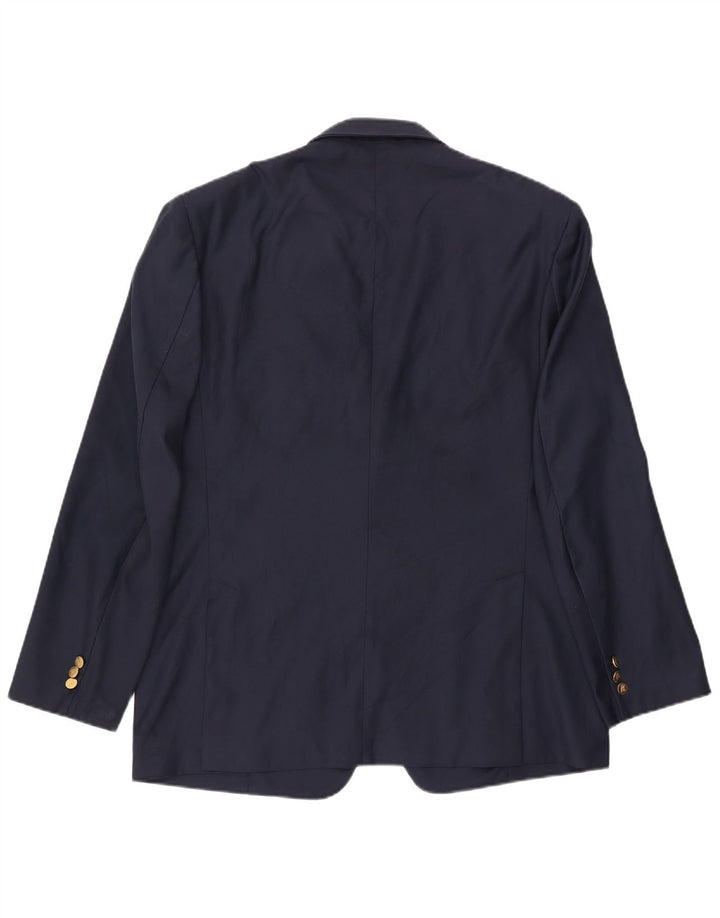 BURBERRYS Mens 2 Button Blazer Jacket UK 56 XL Navy Blue Polyester