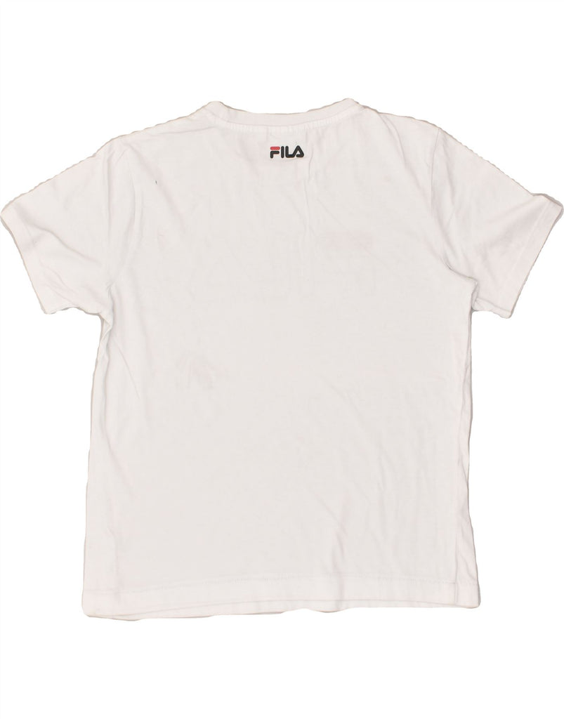 FILA Boys Graphic T-Shirt Top 13-14 Years White Cotton | Vintage Fila | Thrift | Second-Hand Fila | Used Clothing | Messina Hembry 