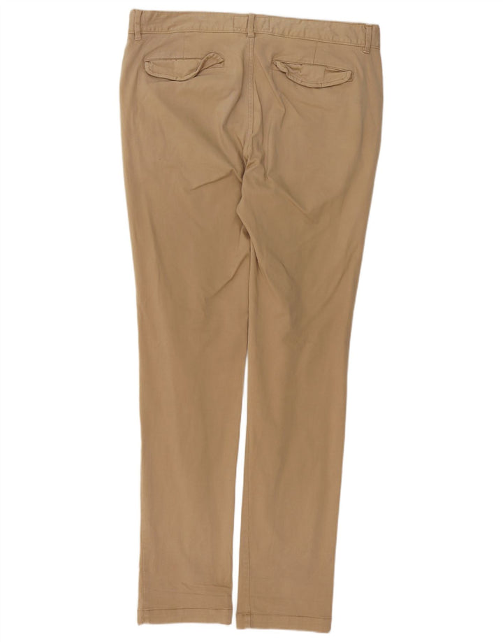 JACK WILLS Mens Slim Chino Trousers W34 L34 Beige Cotton