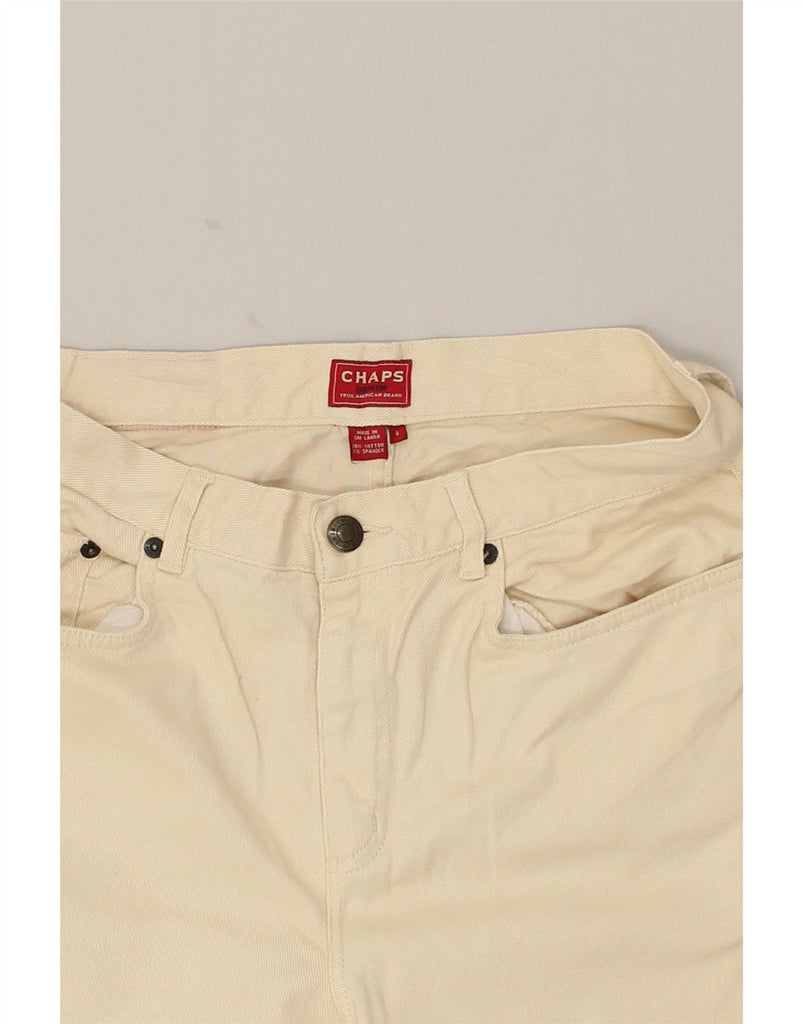 CHAPS Womens Capri Jeans US 6 Medium W28 L21 Beige Cotton | Vintage Chaps | Thrift | Second-Hand Chaps | Used Clothing | Messina Hembry 