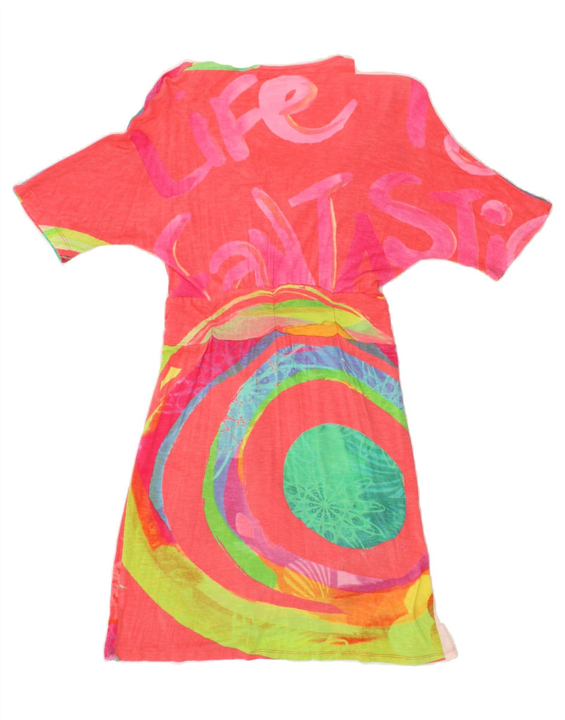 DESIGUAL Womens Graphic Basic Dress UK 12 Medium Multicoloured Geometric Vintage Desigual and Second-Hand Desigual from Messina Hembry 