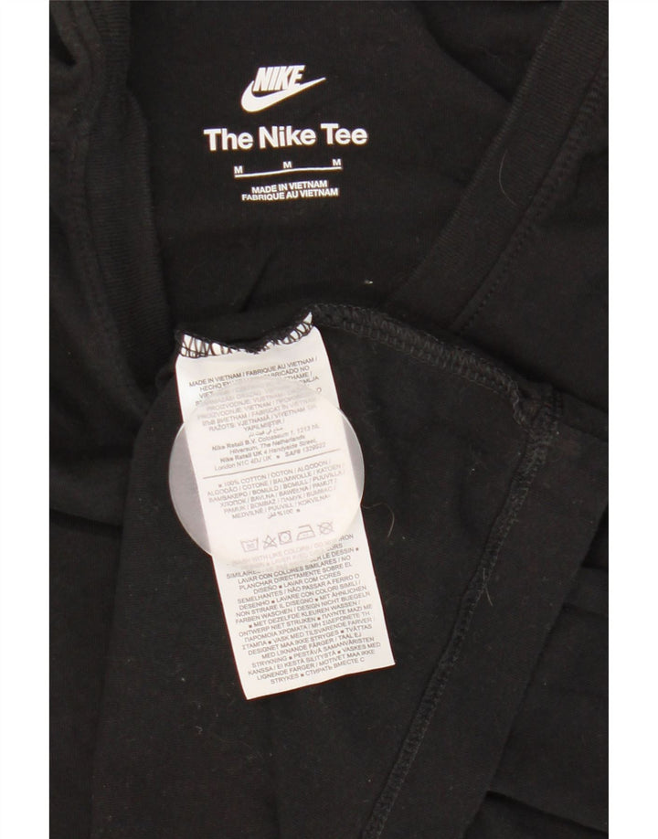 Nike Mens T-Shirt Top Medium Black Cotton