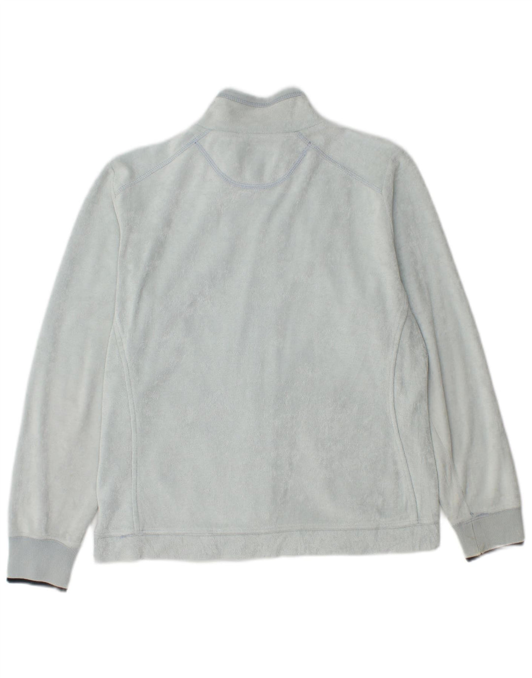 Champion Womens Velour Tracksuit Top Jacket UK 14 Medium Blue