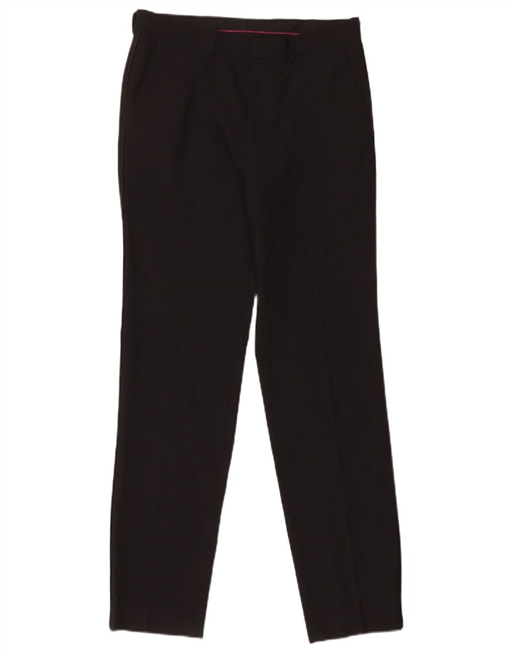 Marks & Spencer Womens Slim Suit Trousers W30 L33 Black Polyester