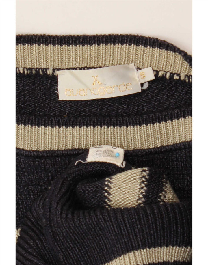 Avant Garde Womens Boat Neck Jumper Sweater EU 40 Medium Navy Blue