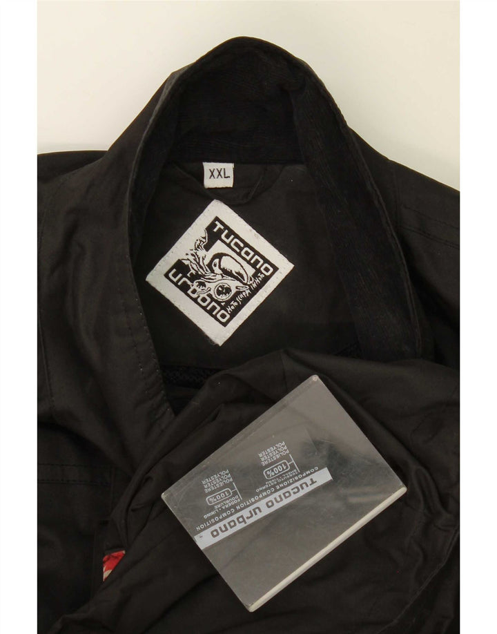 Tucano Urbano Mens Utility Jacket UK 44 2XL Black Polyester