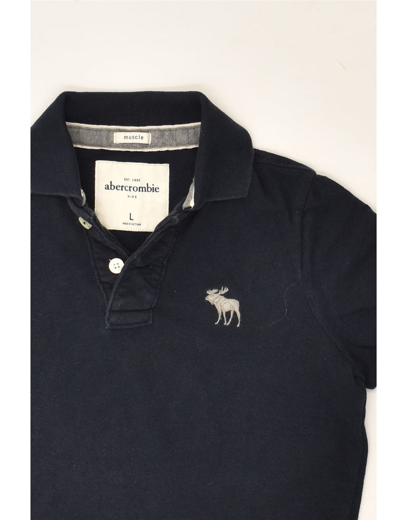 ABERCROMBIE & FITCH Boys Muscle Polo Shirt 14-15 Years Large Navy Blue | Vintage Abercrombie & Fitch | Thrift | Second-Hand Abercrombie & Fitch | Used Clothing | Messina Hembry 