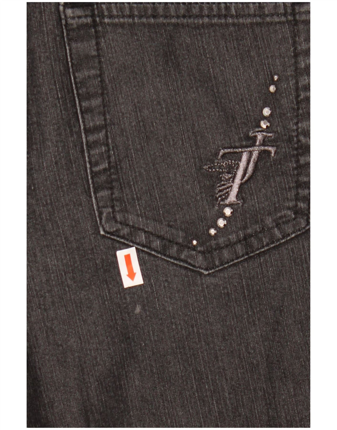 TRUSSARDI Womens Straight Jeans W25 L29 Black Cotton