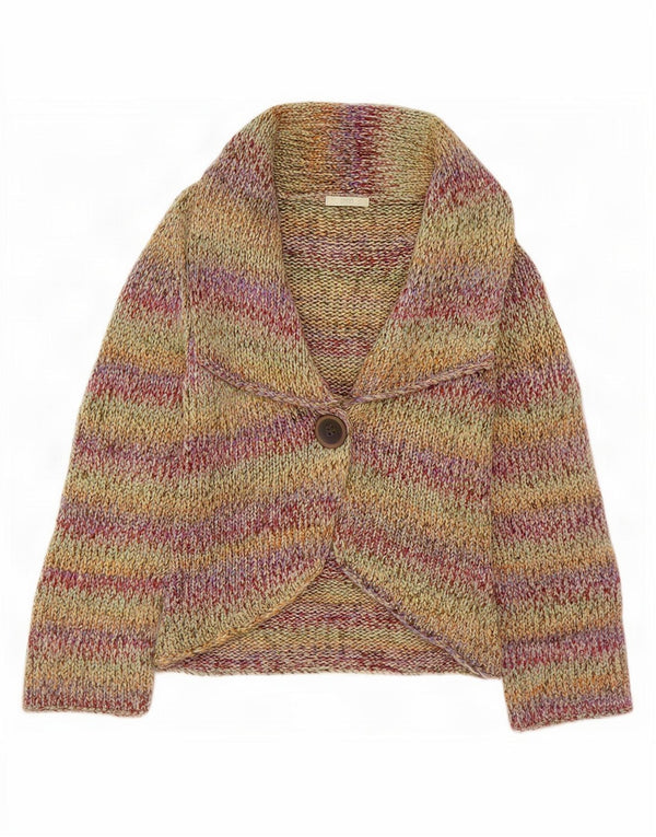 Marks & Spencer Womens Cardigan Sweater UK 12 Medium Multicoloured Striped