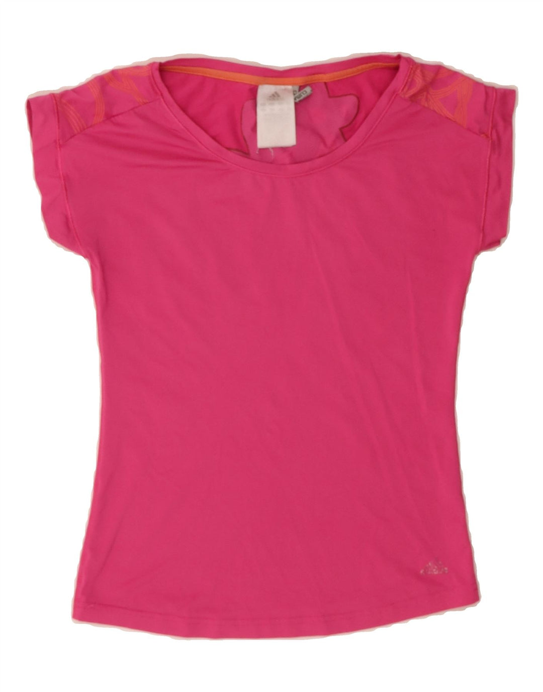 ADIDAS Womens Climacool Graphic T-Shirt Top UK 10 Small  Pink Polyester Vintage Adidas and Second-Hand Adidas from Messina Hembry 