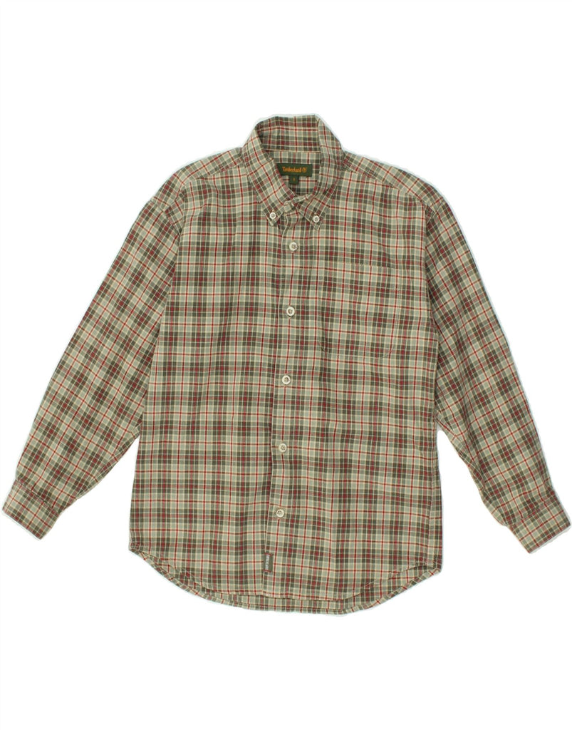 TIMBERLAND Boys Shirt 7-8 Years Green Check Cotton | Vintage Timberland | Thrift | Second-Hand Timberland | Used Clothing | Messina Hembry 