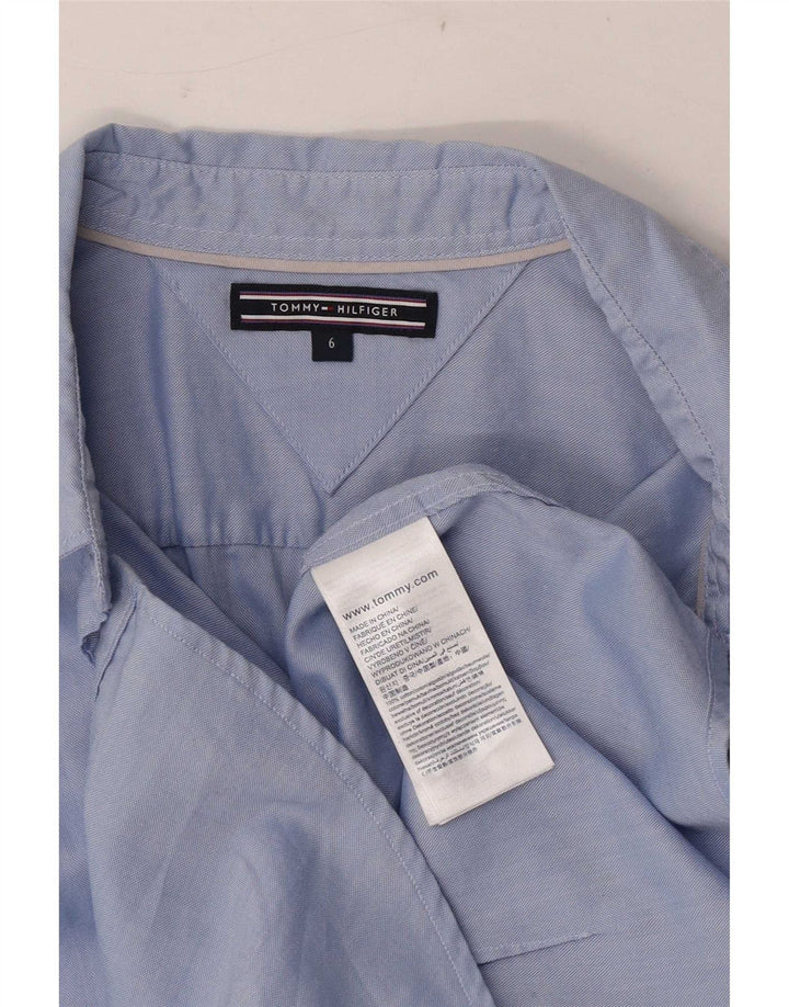 Tommy Hilfiger Womens Shirt US 6 Medium Blue Cotton
