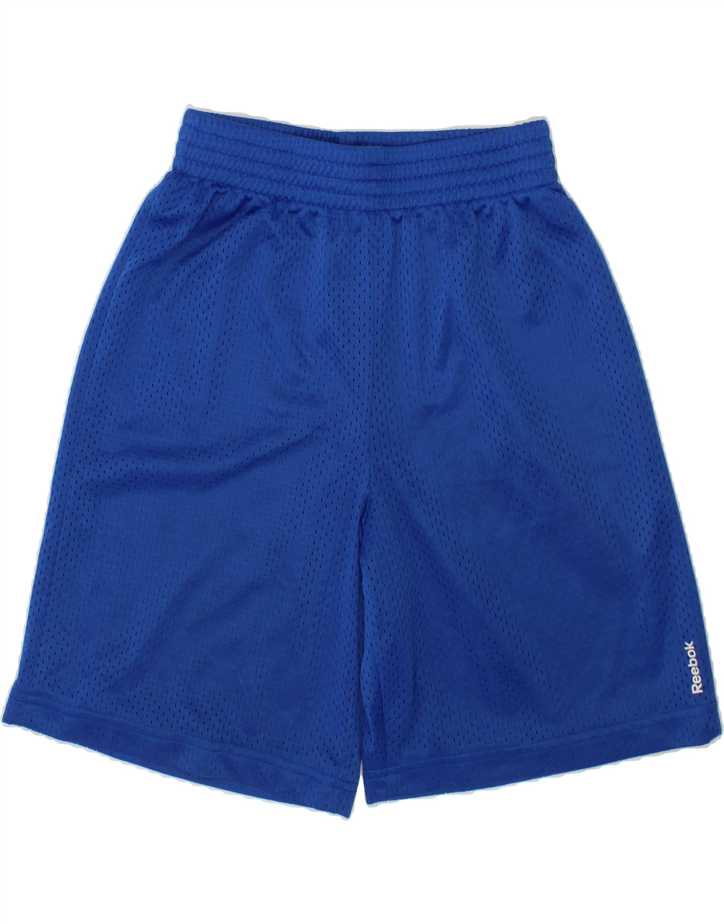 REEBOK Boys Sport Shorts 8-9 Years Small Blue Polyester Vintage