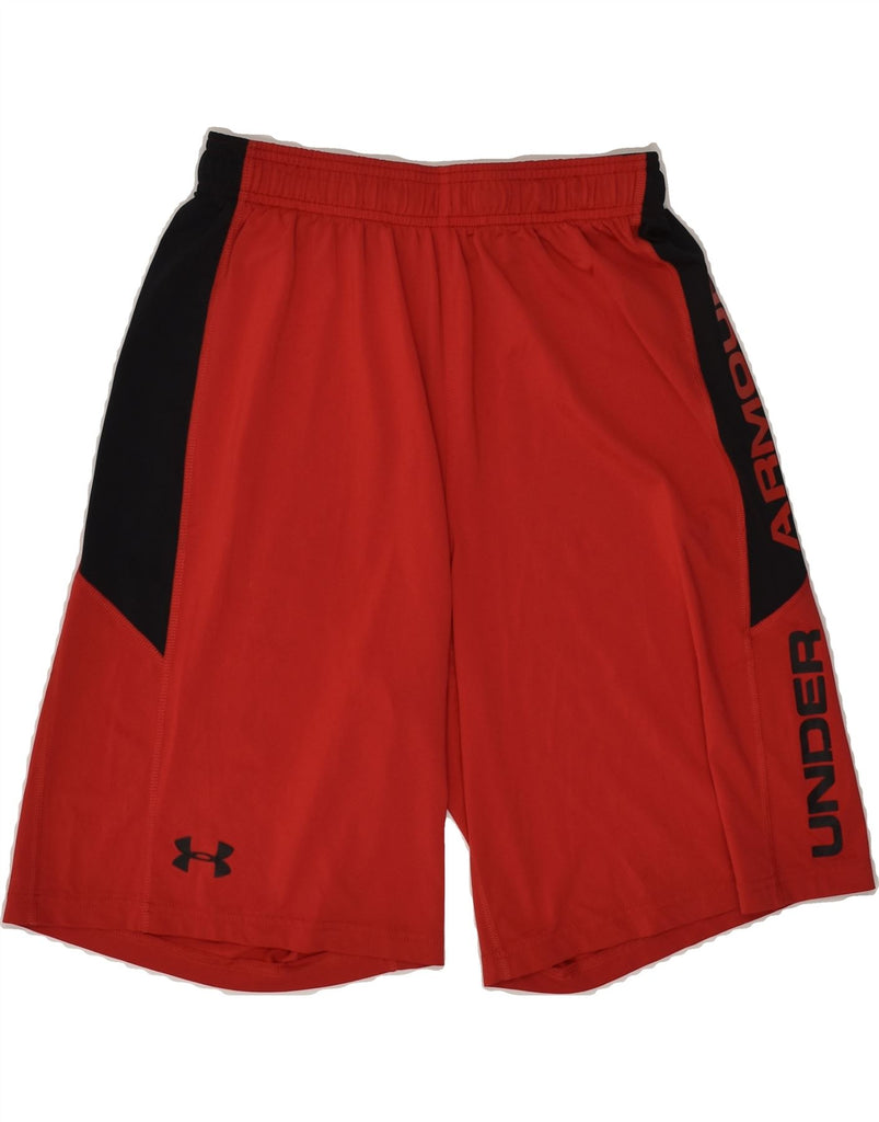 UNDER ARMOUR Mens Graphic Sport Shorts Small Red | Vintage Under Armour | Thrift | Second-Hand Under Armour | Used Clothing | Messina Hembry 