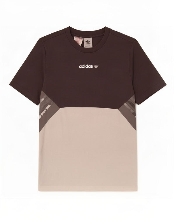 Adidas Boys T-Shirt Top 13-14 Years Grey Colourblock Cotton