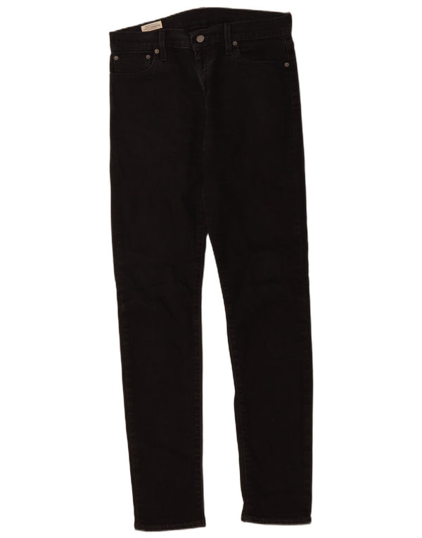 LEVI'S Mens 512 Slim Tapered Jeans W30 L34 Black Cotton