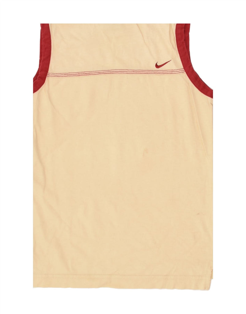 NIKE Boys Graphic Vest Top 11-12 Years Medium Beige Cotton | Vintage Nike | Thrift | Second-Hand Nike | Used Clothing | Messina Hembry 