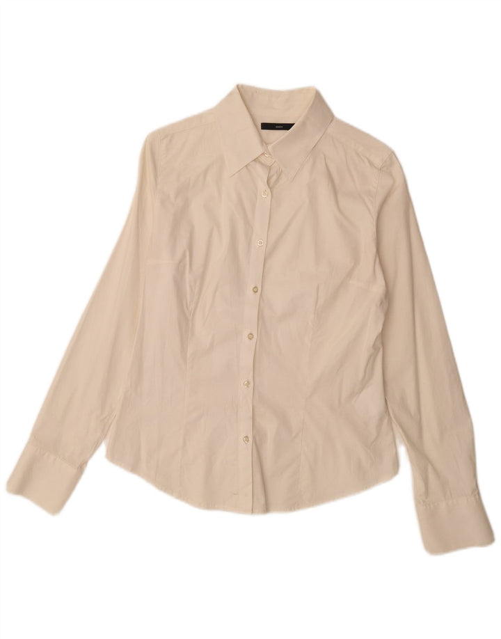 Sasch Womens Shirt UK 12 Medium White Cotton