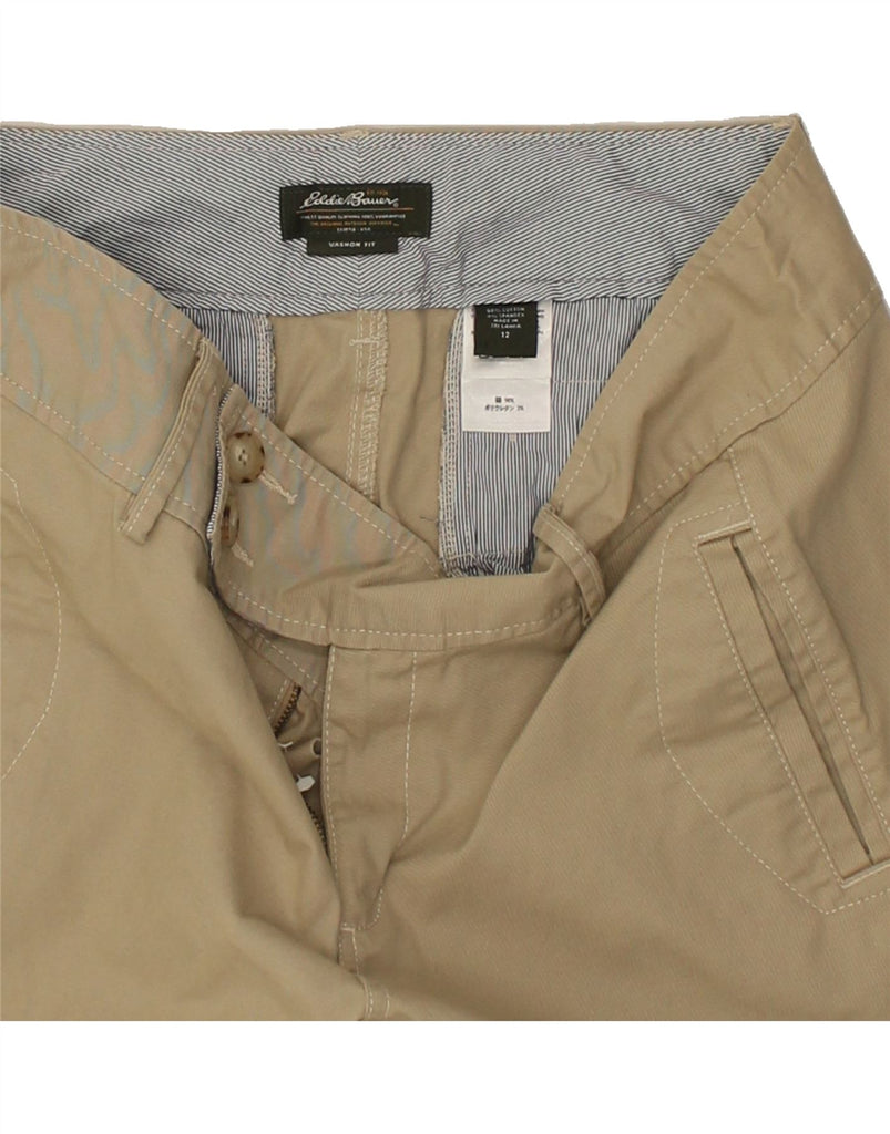 EDDIE BAUER Womens Vashon Fit Chino Shorts US 12 Large W34 Beige Cotton | Vintage Eddie Bauer | Thrift | Second-Hand Eddie Bauer | Used Clothing | Messina Hembry 