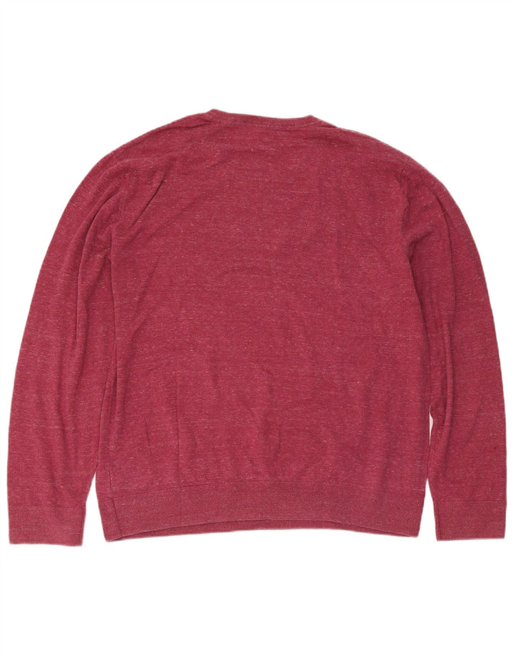 Gap Mens Crew Neck Jumper Sweater XL Red Flecked Cotton
