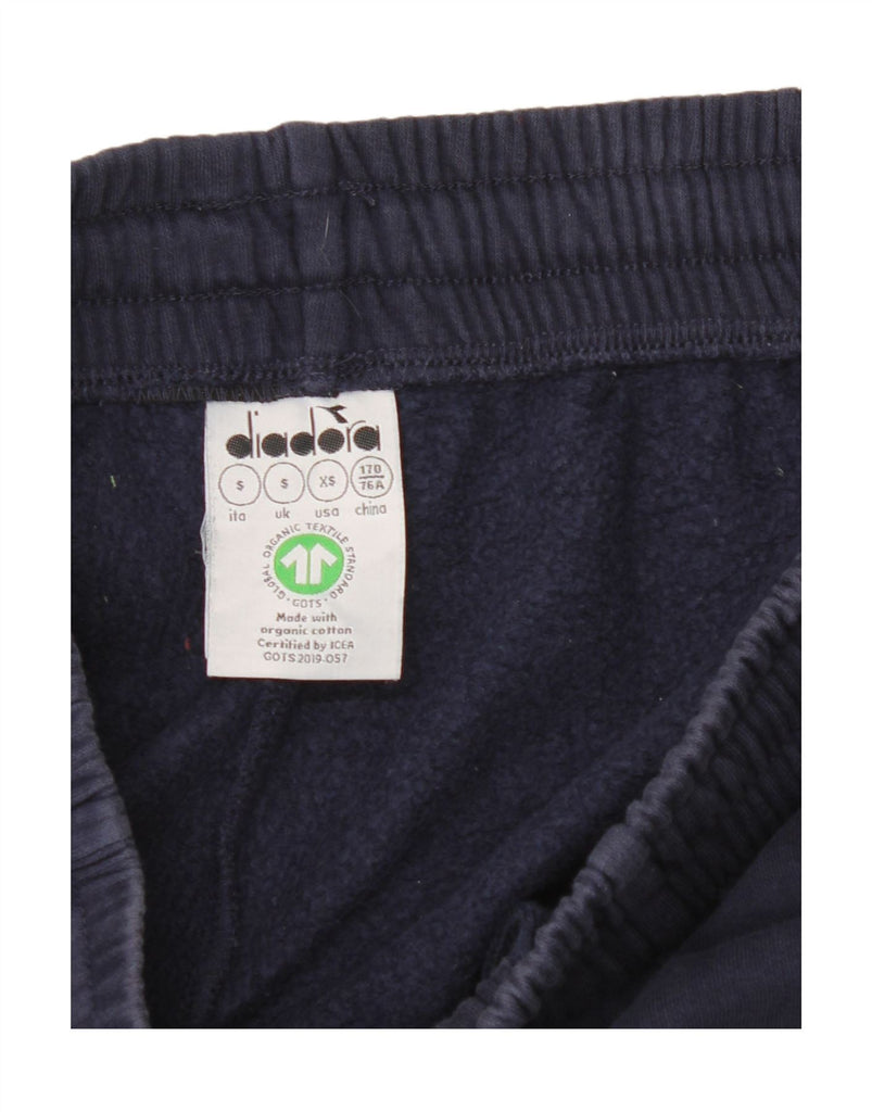 DIADORA Mens Tracksuit Trousers Joggers Small  Navy Blue Cotton Vintage Diadora and Second-Hand Diadora from Messina Hembry 