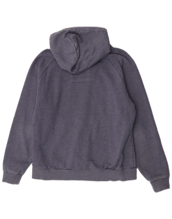 Weird Fish Womens Graphic Hoodie Jumper UK 16 Large  Blue Cotton